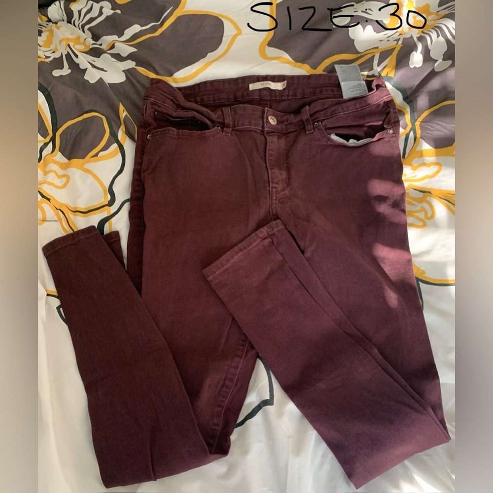 Red Levi jeans